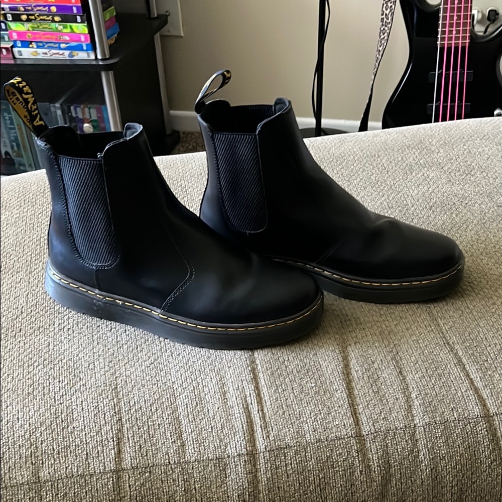 Dr. Martens Black Chelsea Boots with Elastic Panels